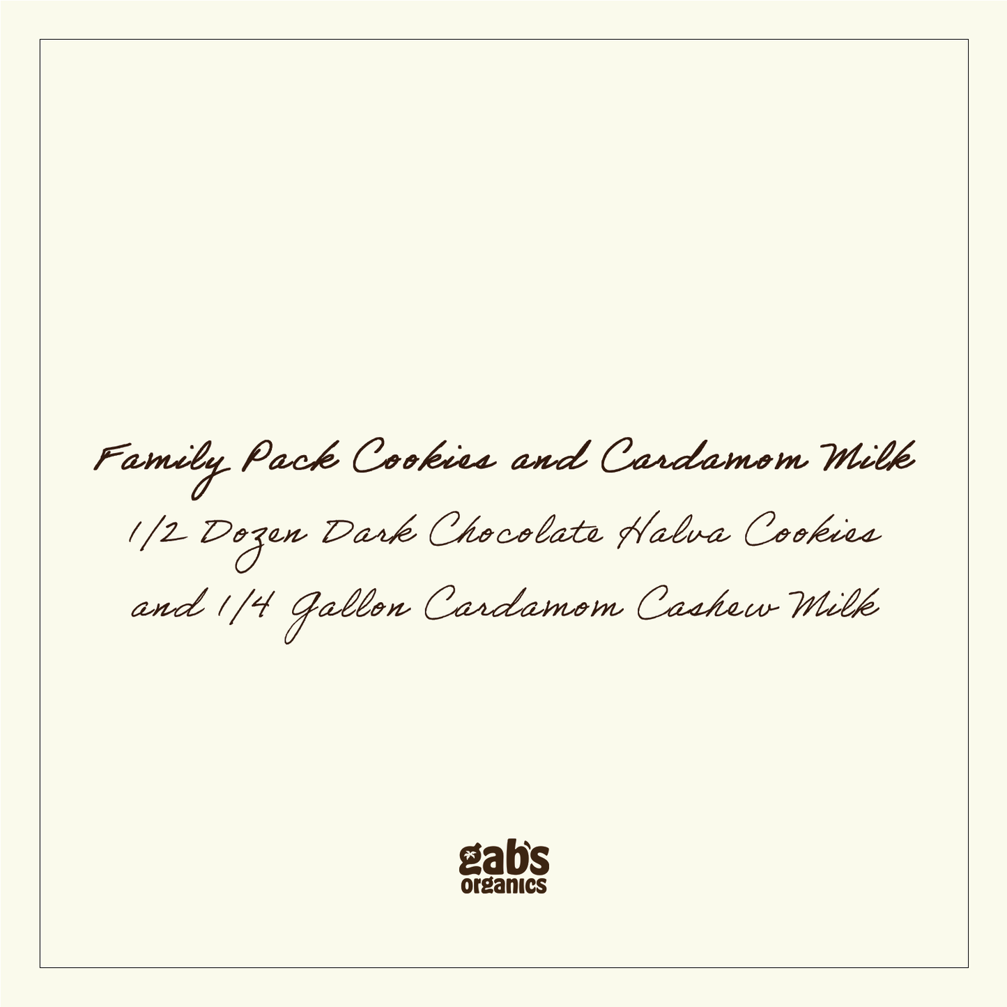 Family Pack Signature Cookies and Cardamom Cashew Milk