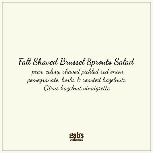 Fall Shaved Brussel Sprouts Salad